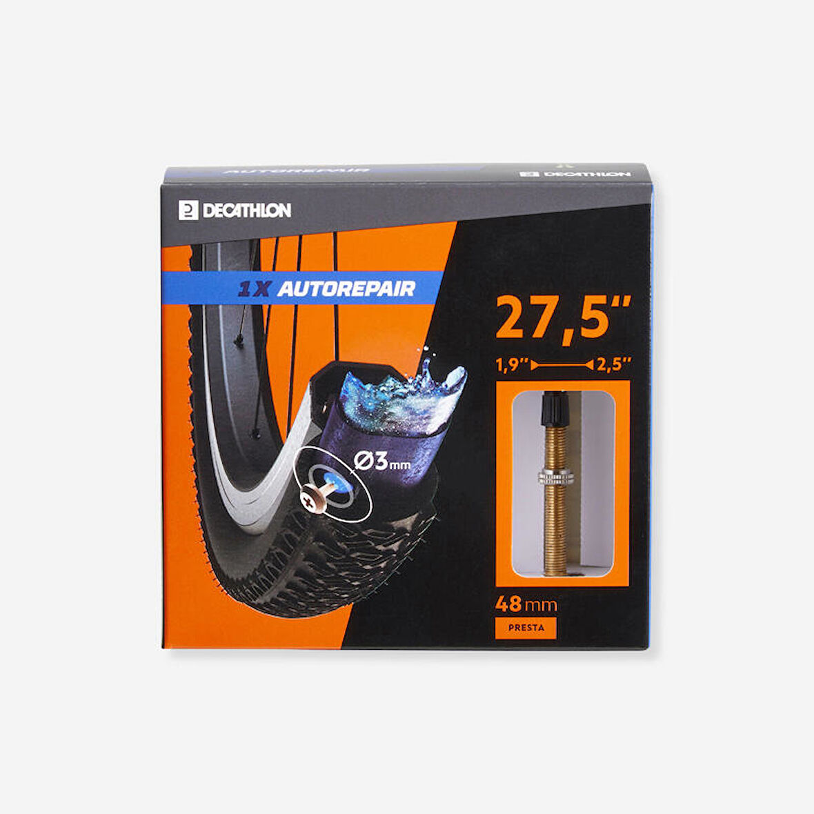 27,5 × 1,90/2,50 - 48 mm İç Lastik Presta Valf Uyumlu