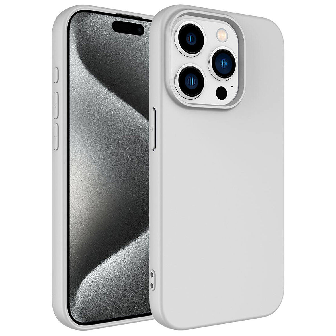 Apple iPhone 15 Pro ile Uyumlu Telefon Kılıfı Kadife Iç Yüzey Soft Tasarım Lansman Kılıf