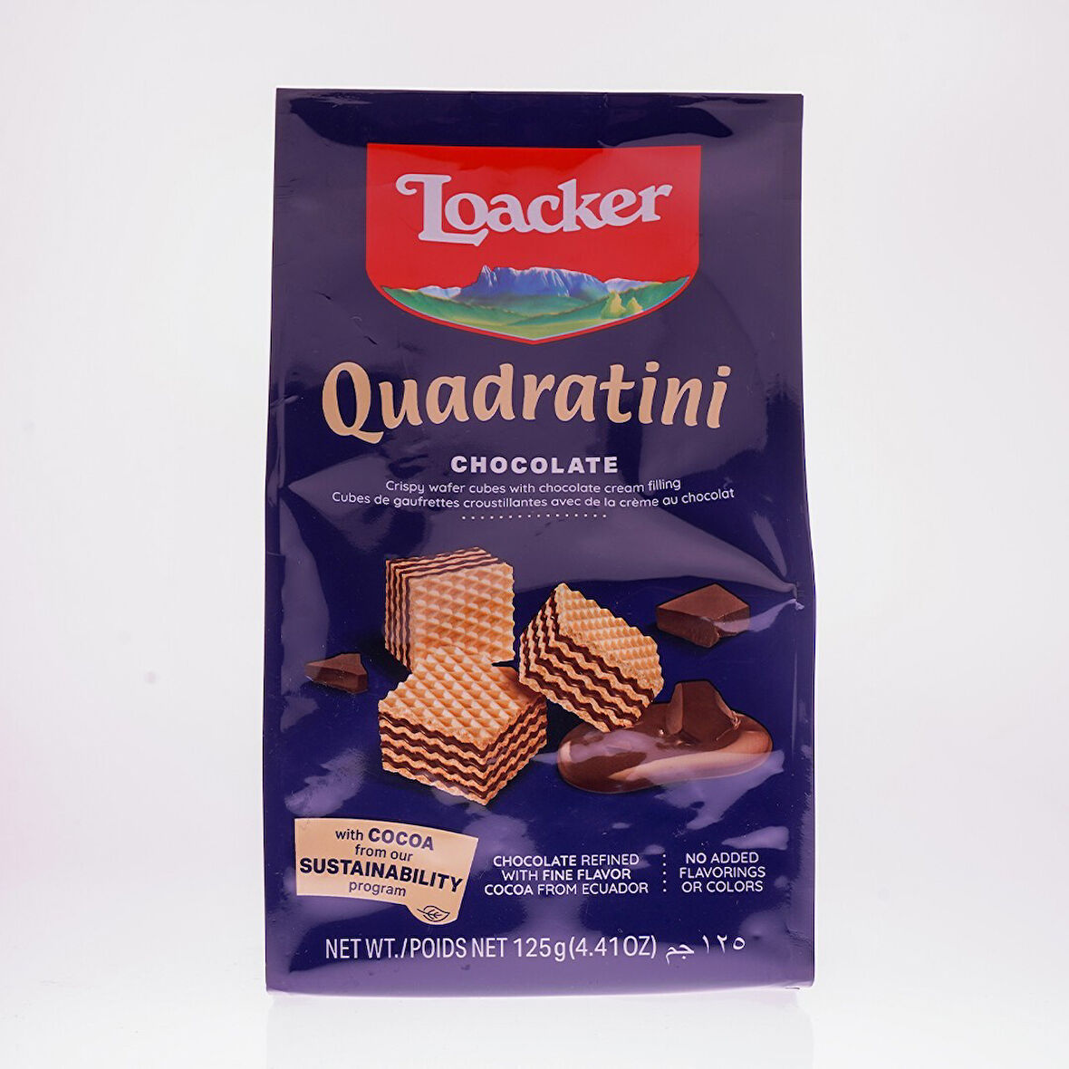 Loacker Quadratini Chocolate Gofret 125 Gr