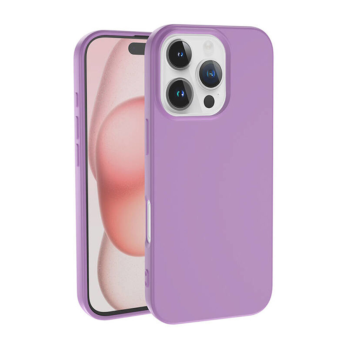 Apple iPhone 16 Pro ile Uyumlu Telefon Kılıfı Kadife Iç Yüzey Soft Tasarım Lansman Kılıf