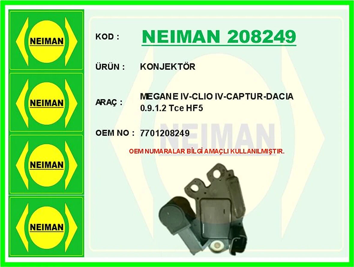 KONJEKTÖR MEGANE 4-CLIO 4-CAPTUR-DACIA 0.9.1.2 TCE HF5 7701208249