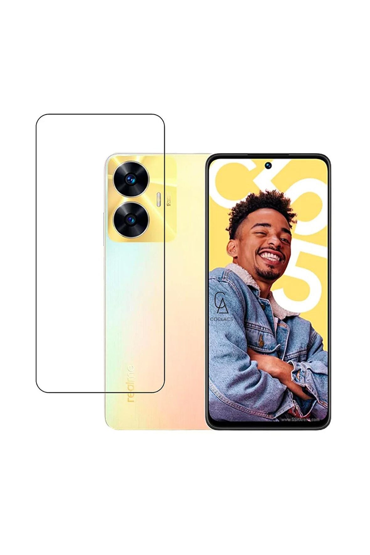 Realme C55 ile Uyumlu Ekran Koruyucu Şeffaf Temperli Kırılmaz Cam Ekran Koruyucu