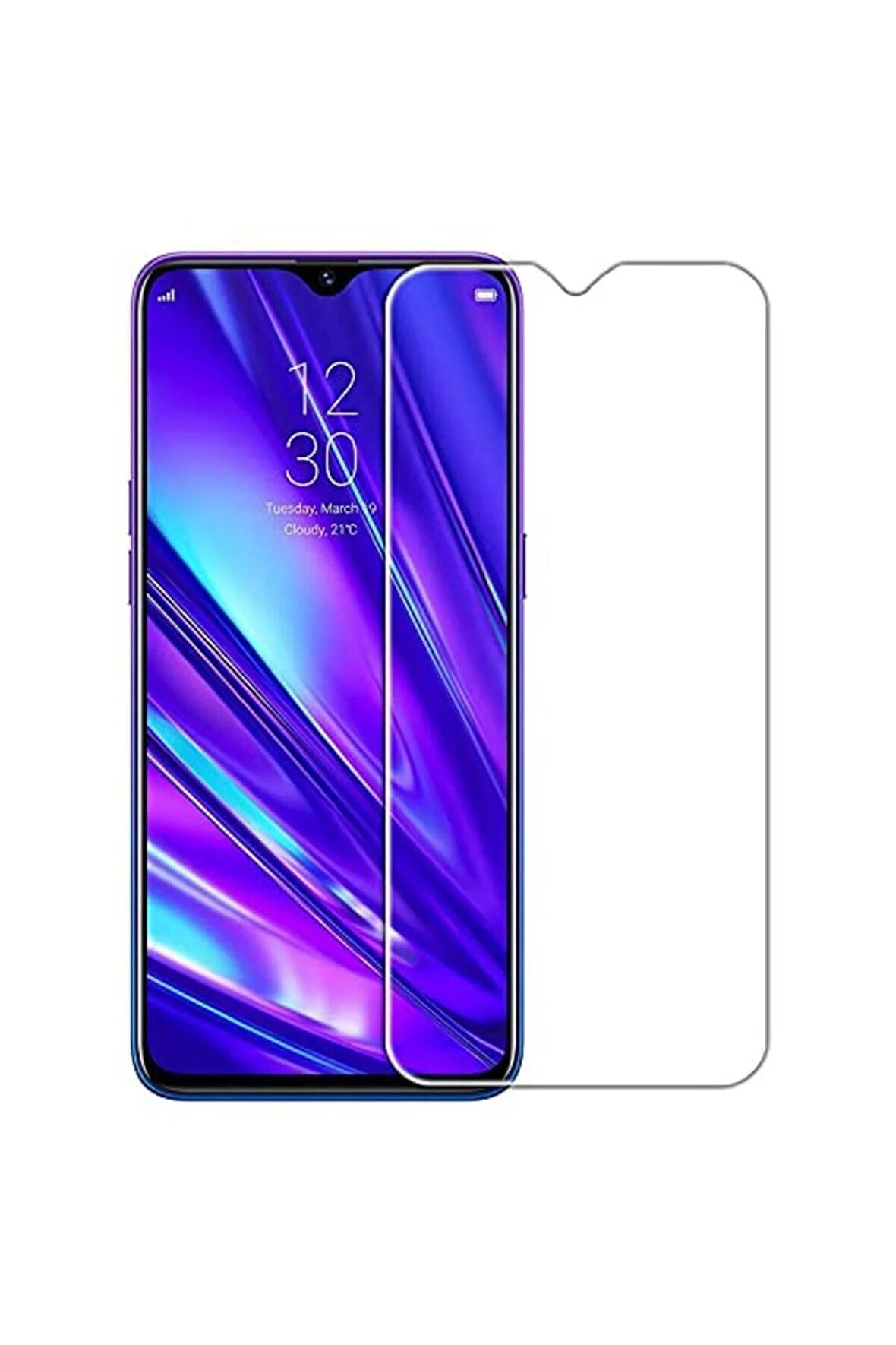 Realme XT ile Uyumlu Ekran Koruyucu Şeffaf Temperli Kırılmaz Cam Ekran Koruyucu