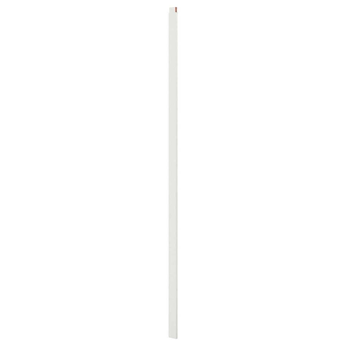 Gömme dolap için durdurma çubuğu, beyaz, 240x7x1.8 cm, 2 parça