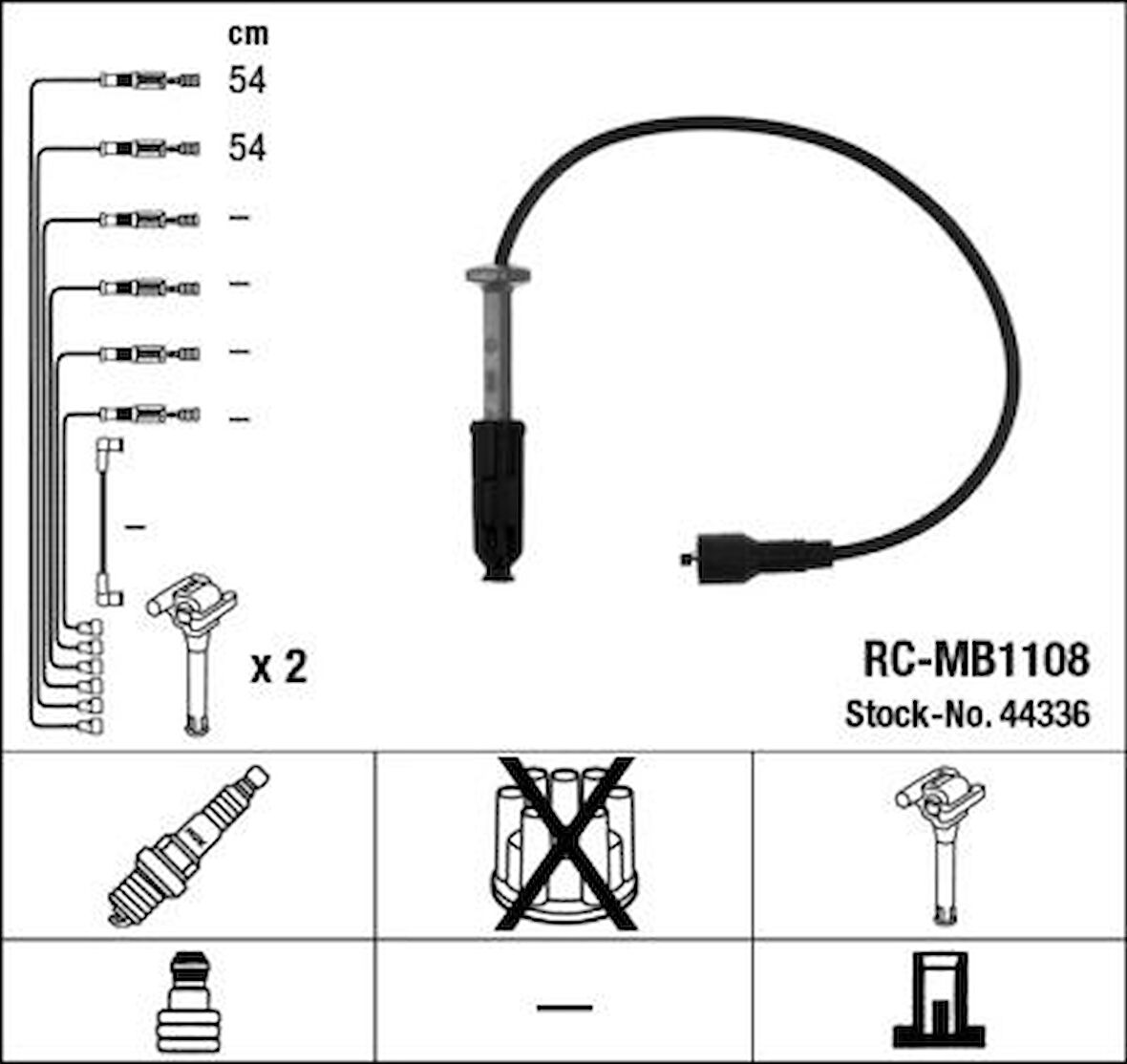 ATESLEME KABLOSU SETI 2 LI MERCEDES M111 W202 S202 C208 A208 W210 A1041501618