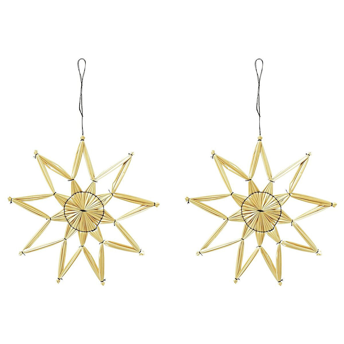 Ağaç süsü, saman, 20 cm, 2 adet