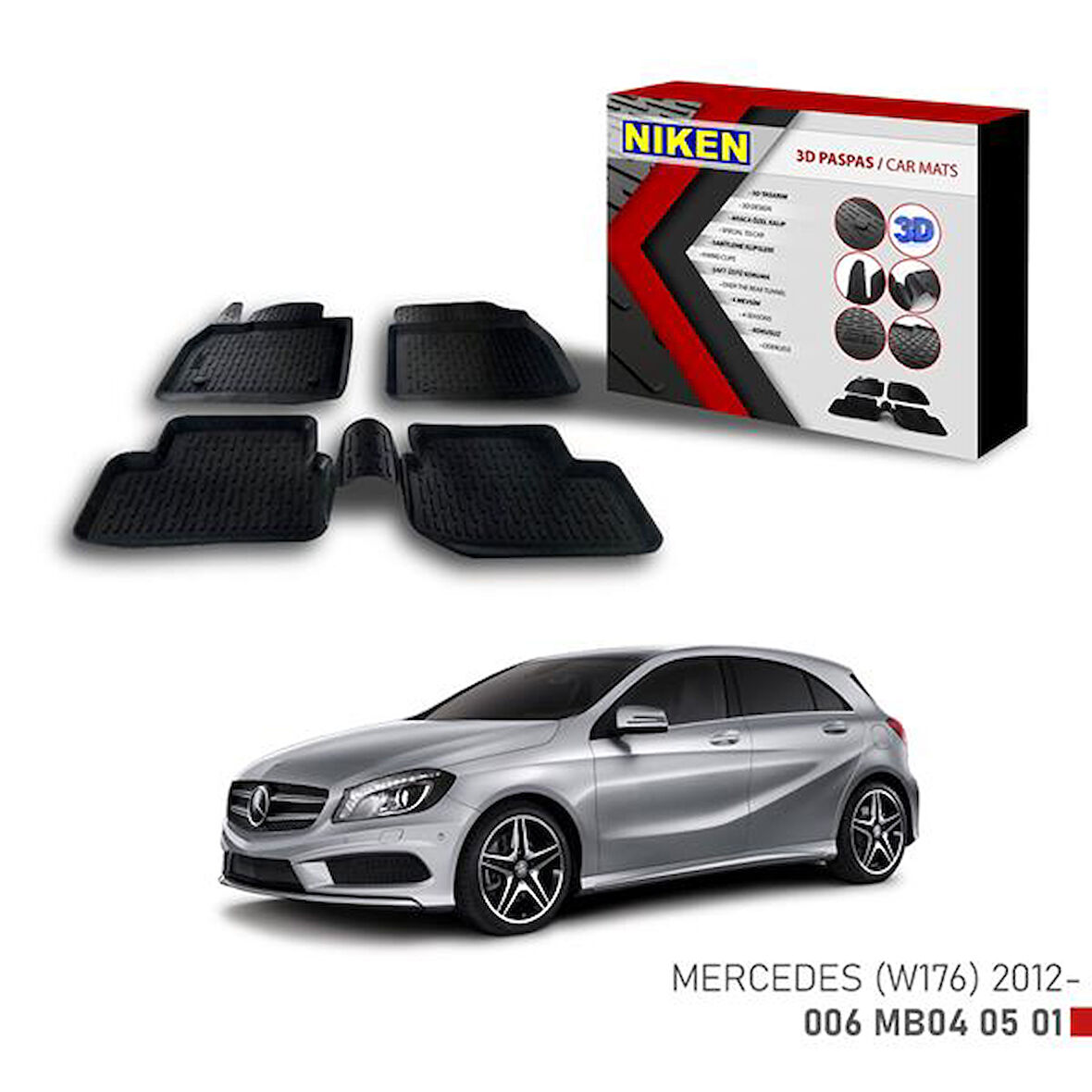 3D PASPAS MERCEDES W 176 A -KLASSE 2012-