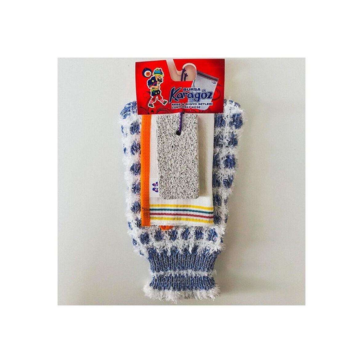 3’lü Banyo Seti | Topuk Taşı, Lif ve Kese