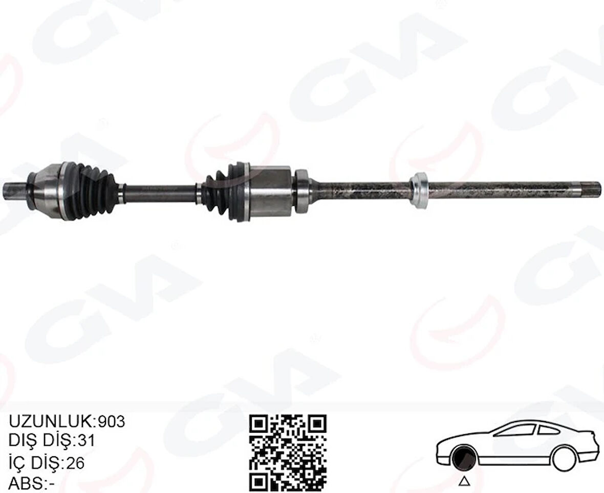 KOMPLE AKS ÖN SAĞ FREELANDER 2 L359 2.2 TD4 2006-2014 UZUNLUK 1.002MM DİŞ 40 DİFERANSİYEL DİŞ 28 LR002618 LR006707 LR062661