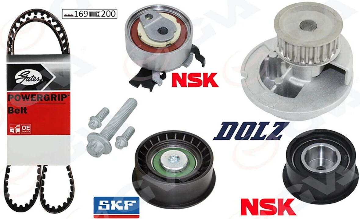DEVİRDAİMLİ EKSANTRİK GERGİ KİTİ ASTRA F-CORSA B-VECTRA B 1.4I-1.6I-1.8I 165 1014XE-1016XEL-1018XE 95516734 1606274 93180219 1629061