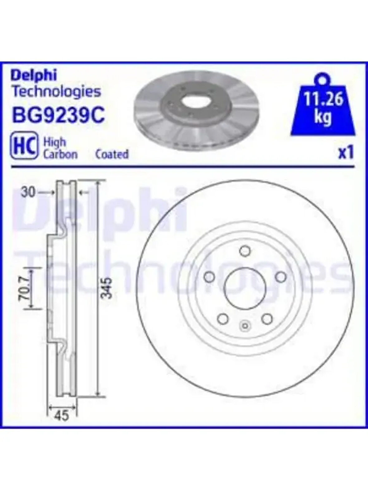 ON FREN DISKI 18’’ INSIGNIA B 17