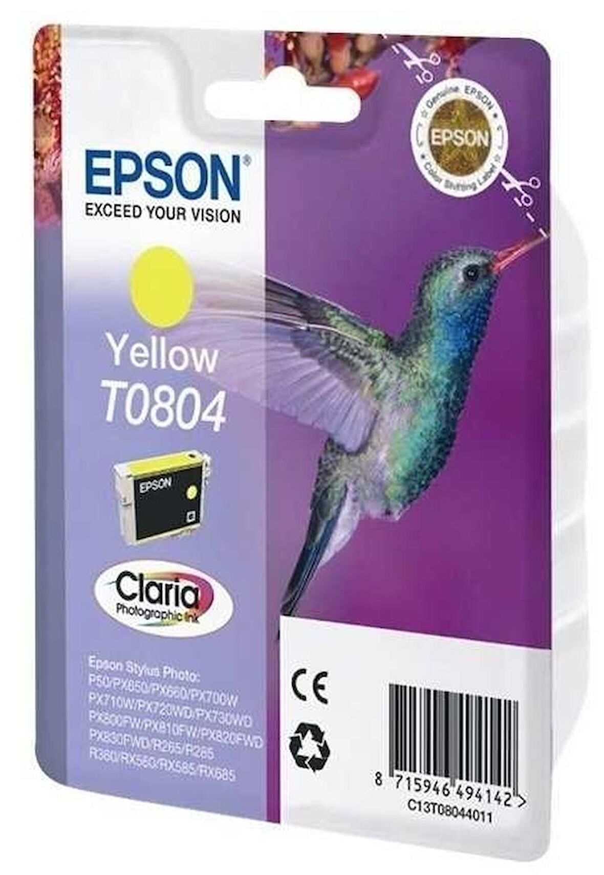 HPZR Epson T0804-C13T08044020 Orjinal Sarı Kartuş