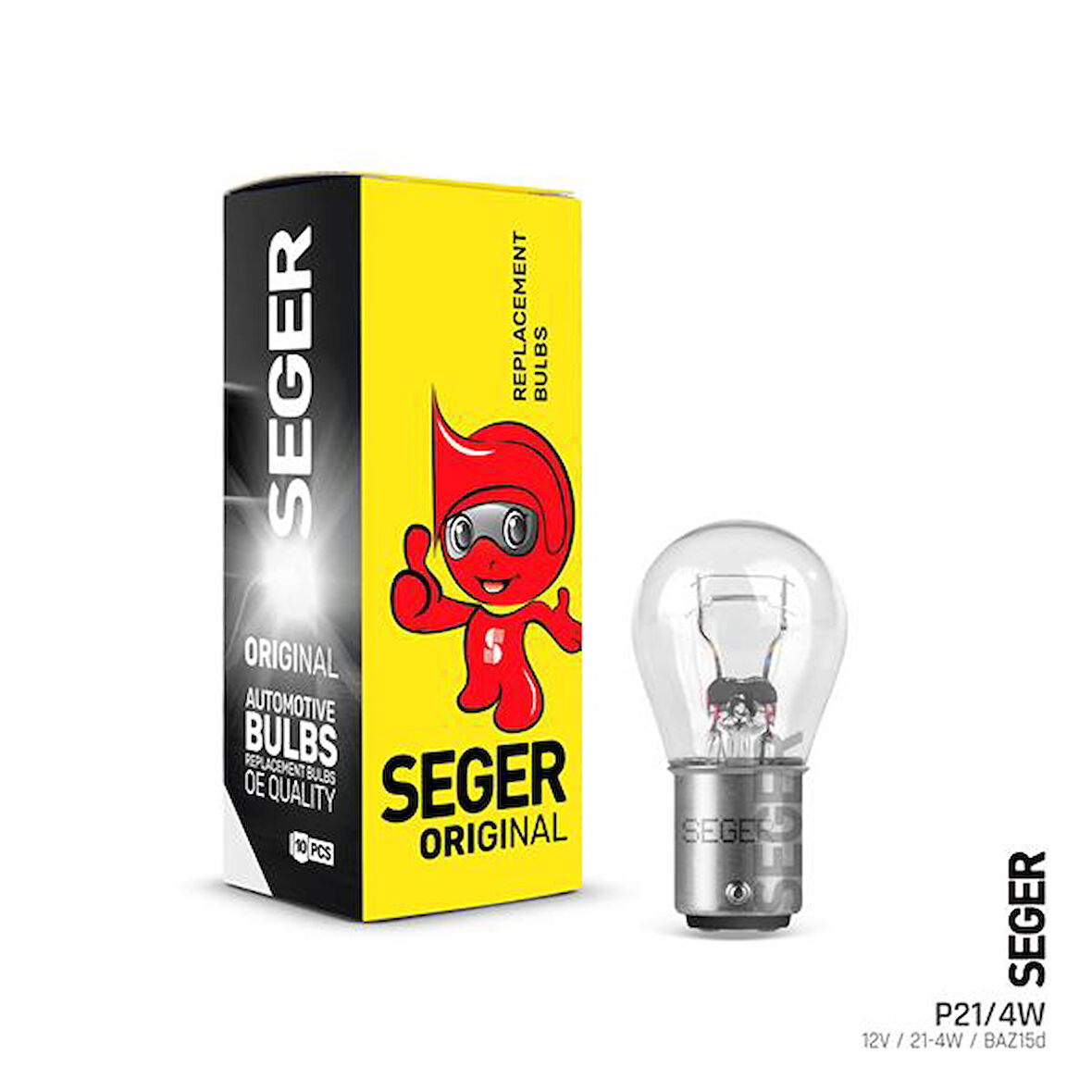 AMPUL P21/4W 125 21/4W 1016 BAZ15D STANDART YENİLEME (10 ADET)