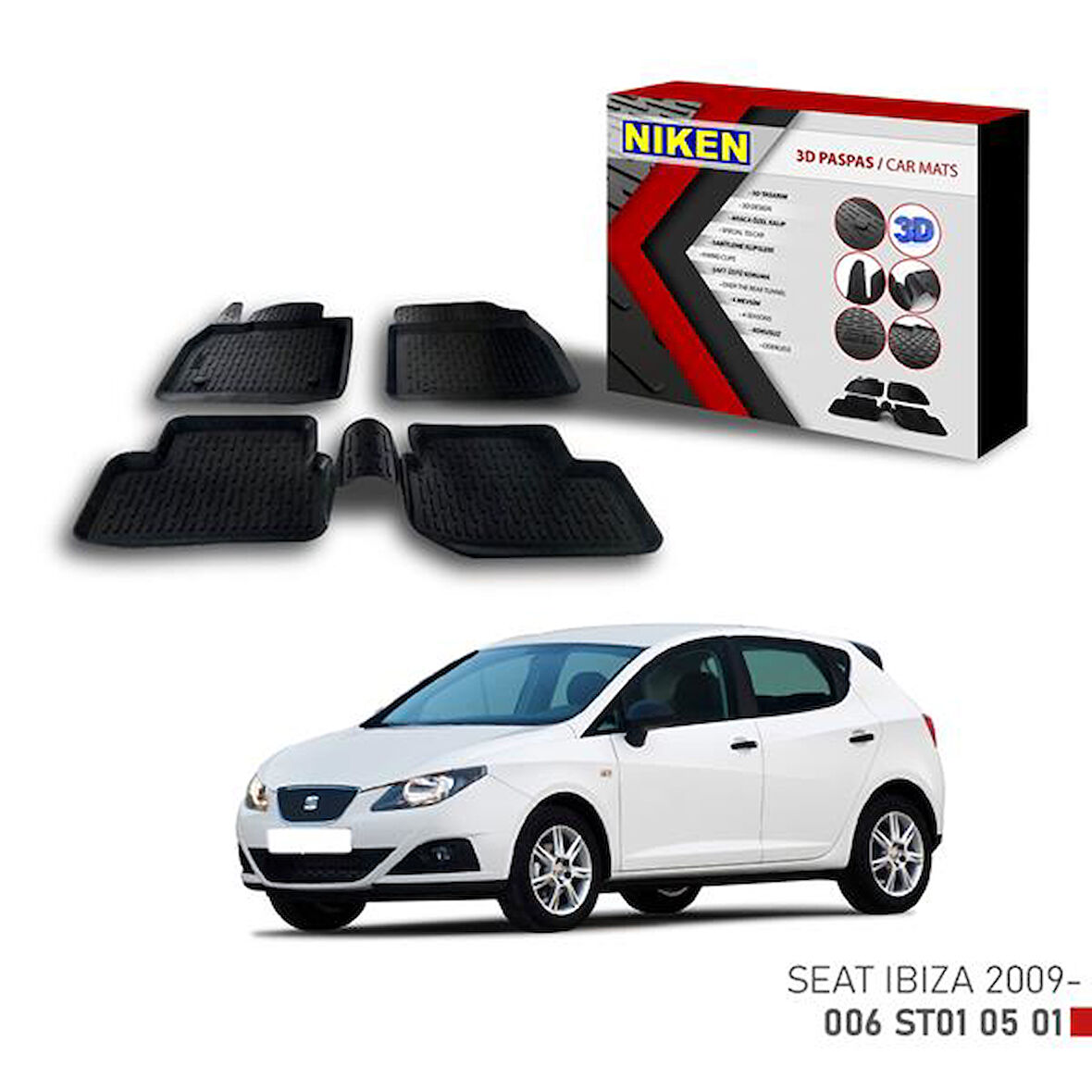 3D PASPAS SEAT IBIZA 2009-
