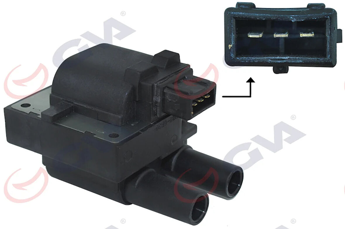 ATEŞLEME BOBİNİ R9 1.4 100589 BROADWAY-MEGANE-KANGOO-SCENIC-CLIO 2 SİYAH SOKETLİ 7700100589