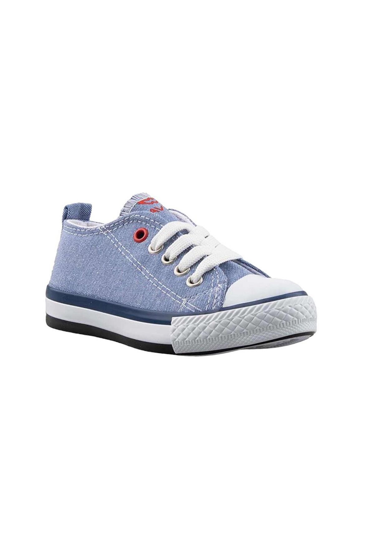 Unisex Erkek Kız Çocuk Keten Kısa Convers Modeli Bağcıklı Spor Ayakkabı MAVİ