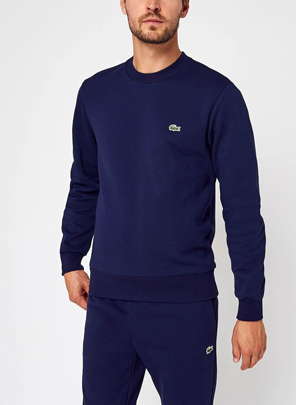Lacoste Erkek Lacivert Klasik Fit Sweatshirt