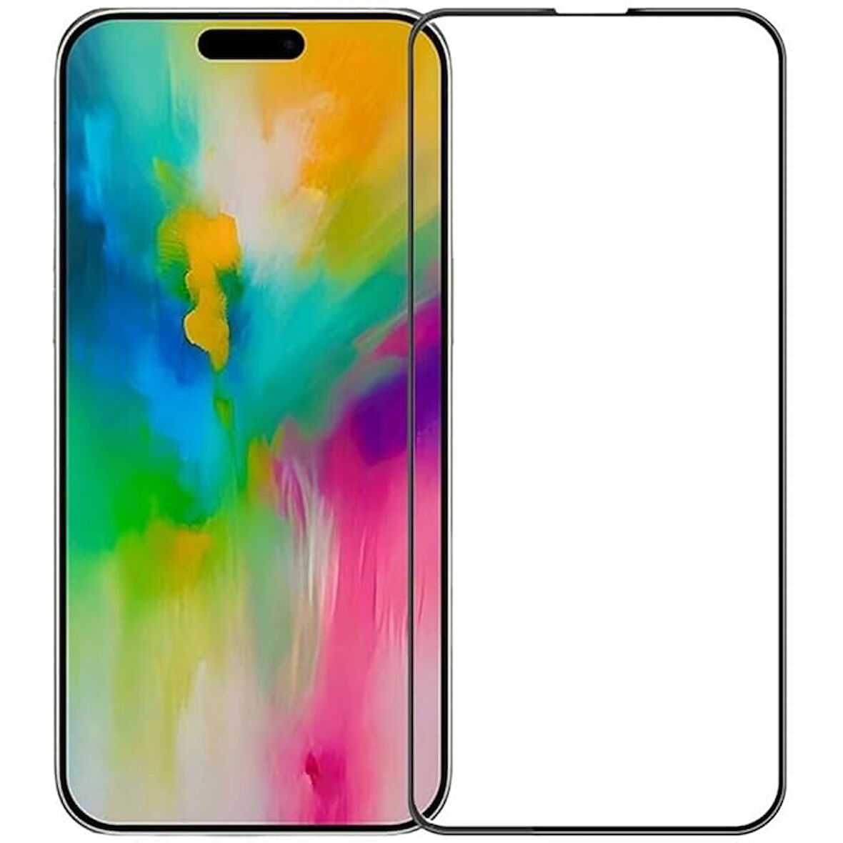 Apple iPhone 16 Plus ile Uyumlu Ekranı Tam Kaplayan EKS Temperli Kırılmaz Cam Ekran Koruyucu