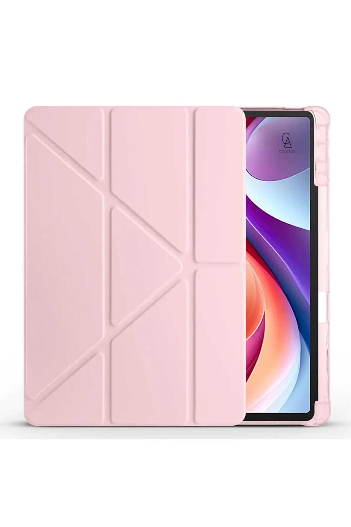 Honor Pad 9 12.1 inç Uyumlu Kılıf 3 Farklı Stand Kalemlikli Tri Folding Tablet Kılıfı