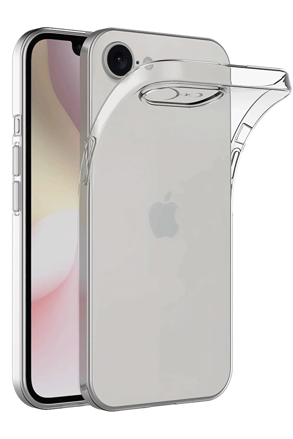 Apple iPhone 16E ile Uyumlu Kılıf Şeffaf Esnek Silikon Telefon Kılıfı Kapak