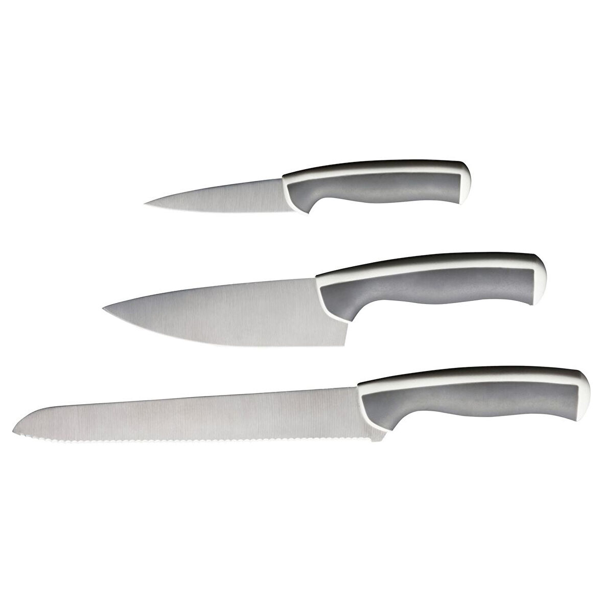 Bıçak seti, gri-beyaz, 3 parça