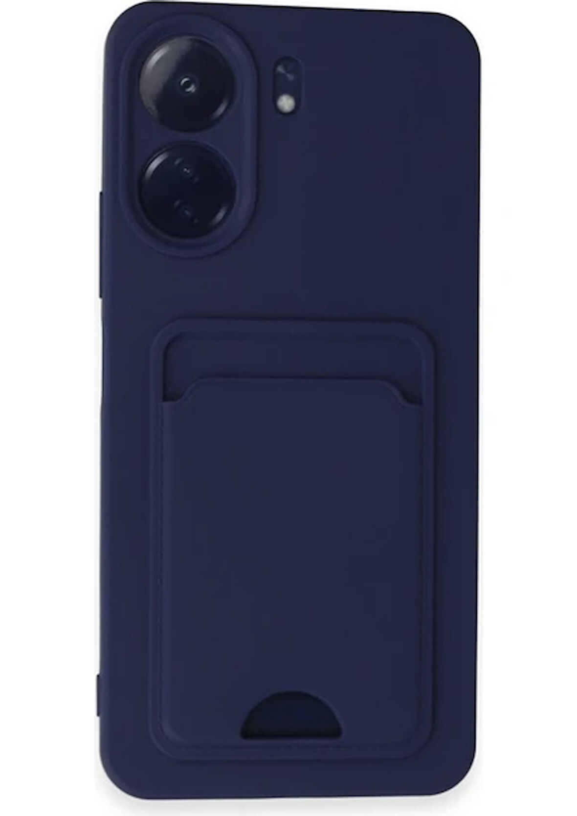 Xiaomi Poco C65 Uyumlu Arka Kamera Korumalı Kart Koyulabilen Silikon Kartlıklı Kılıf Kapak