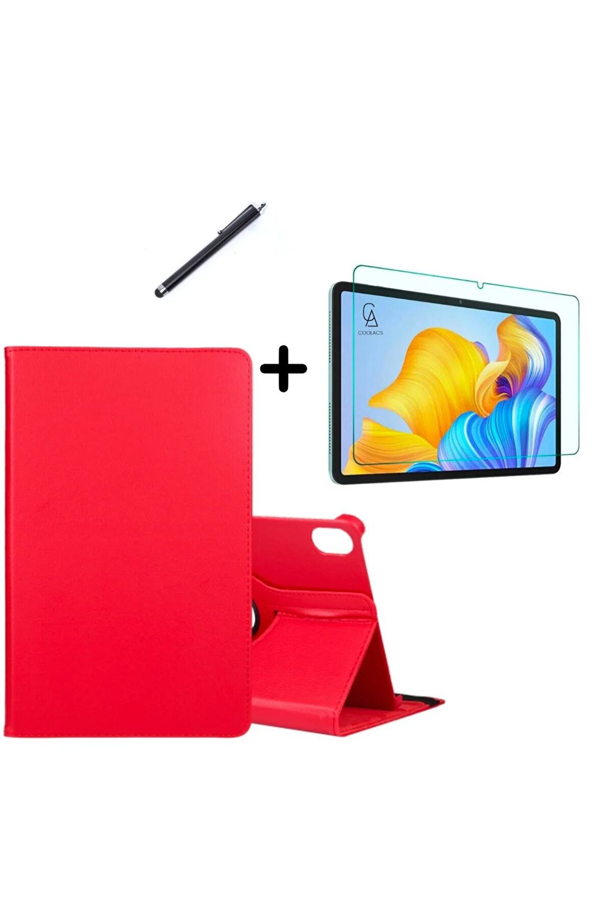 Huawei Matepad Air 2023 11.5" 360° Dönebilen Standlı Tablet Kılıfı Ekran Koruyucu ve Kalem Seti