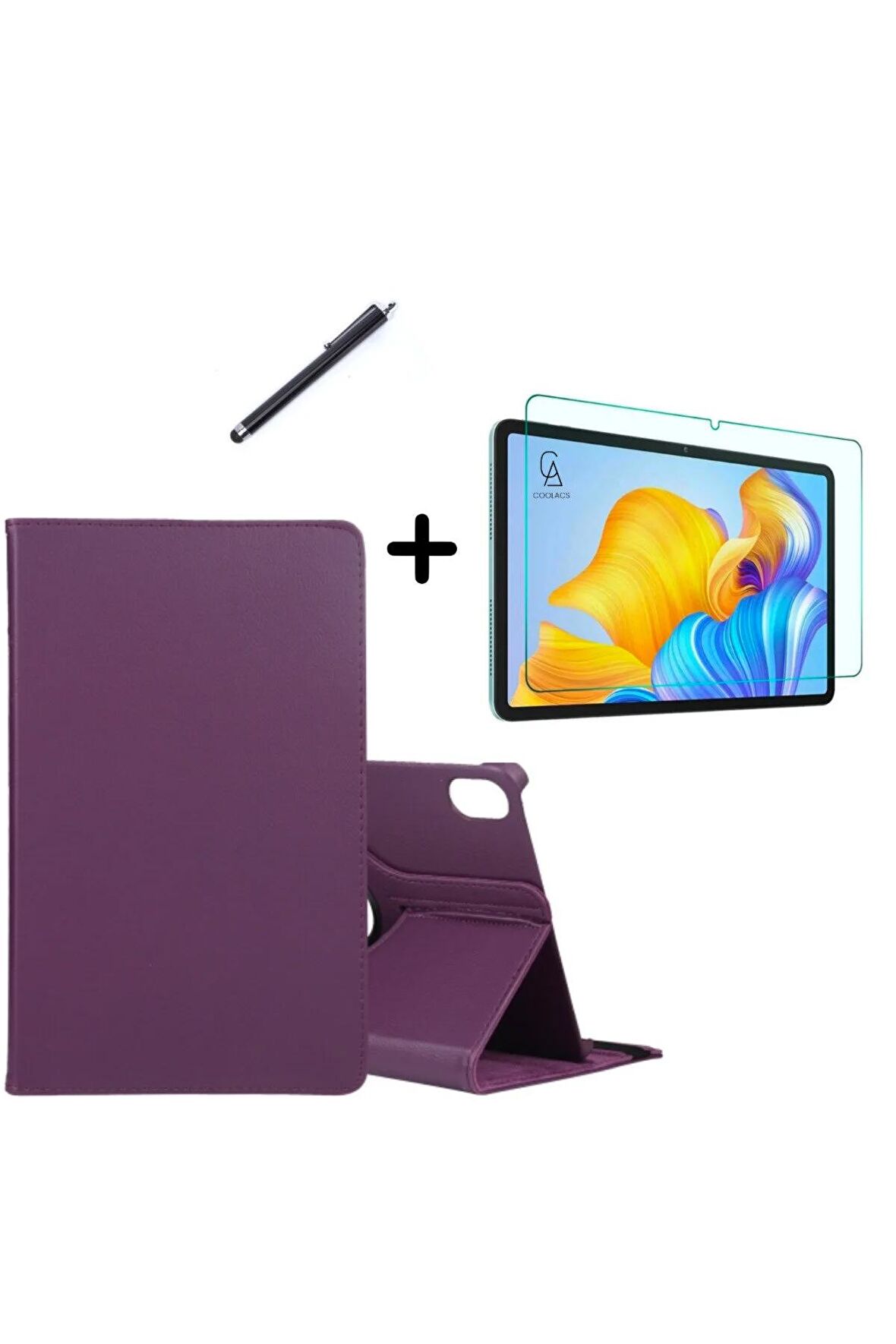 Huawei Matepad Air 2023 11.5" 360° Dönebilen Standlı Tablet Kılıfı Ekran Koruyucu ve Kalem Seti