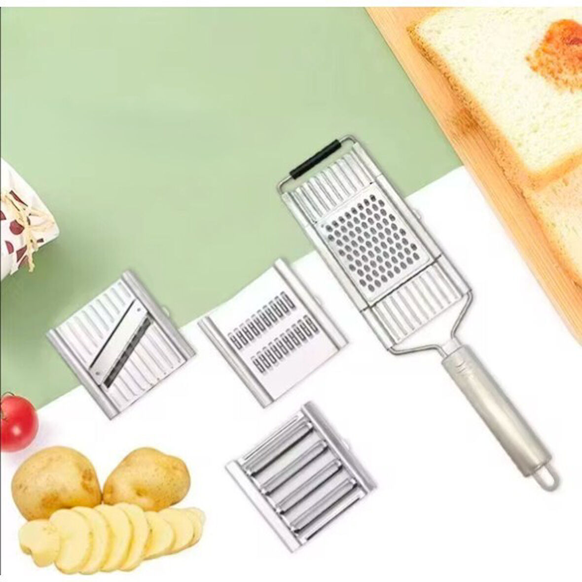 Paslanmaz Çelik 4'lü Set El Rendesi 