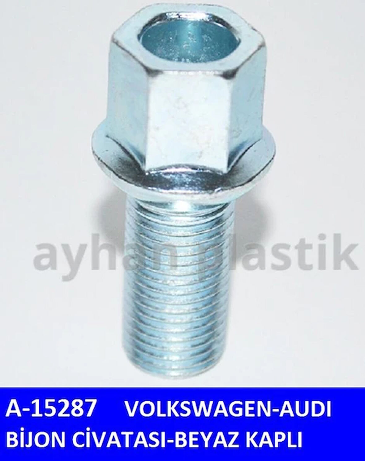 BİJON CİVATASI VOLKSWAGEN-AUDI BEYAZ KAPLI (10 ADET)