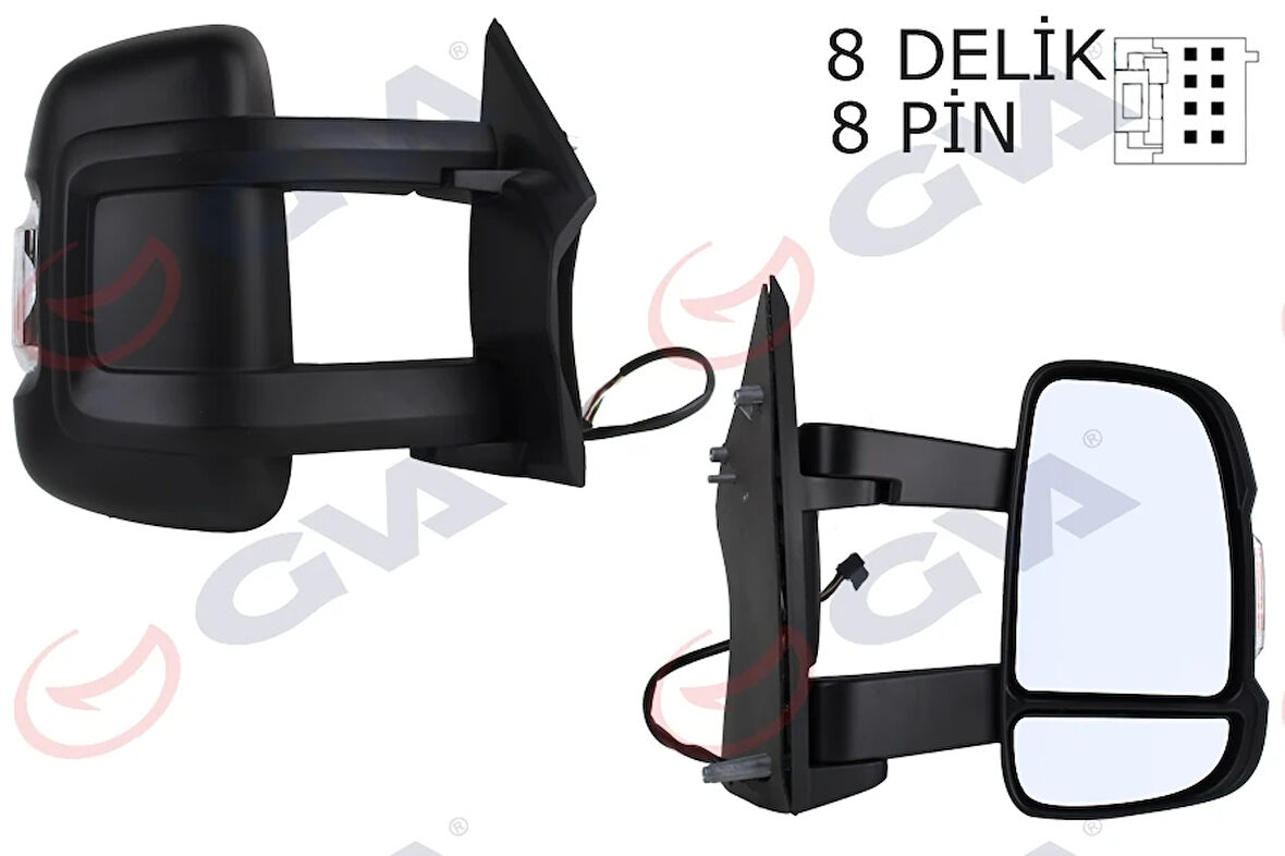 DIŞ DİKİZ AYNASI SAĞ DUCATO-BOXER-JUMPER 2006 ELEKTRİKLİ ISITMALI SİNYALLİ UZUN KOL KONVEKS 8 FİŞ VM-6203NEHR 8153 W3 1635685780 735661846