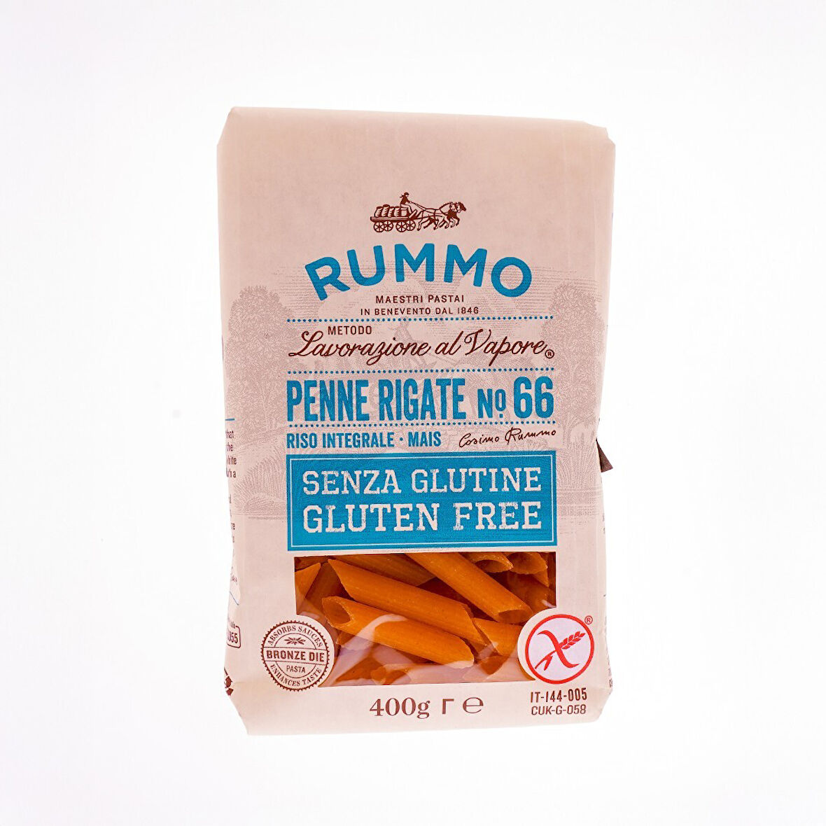 Rummo Gluten Free Penne Rigate No 66 400 Gr
