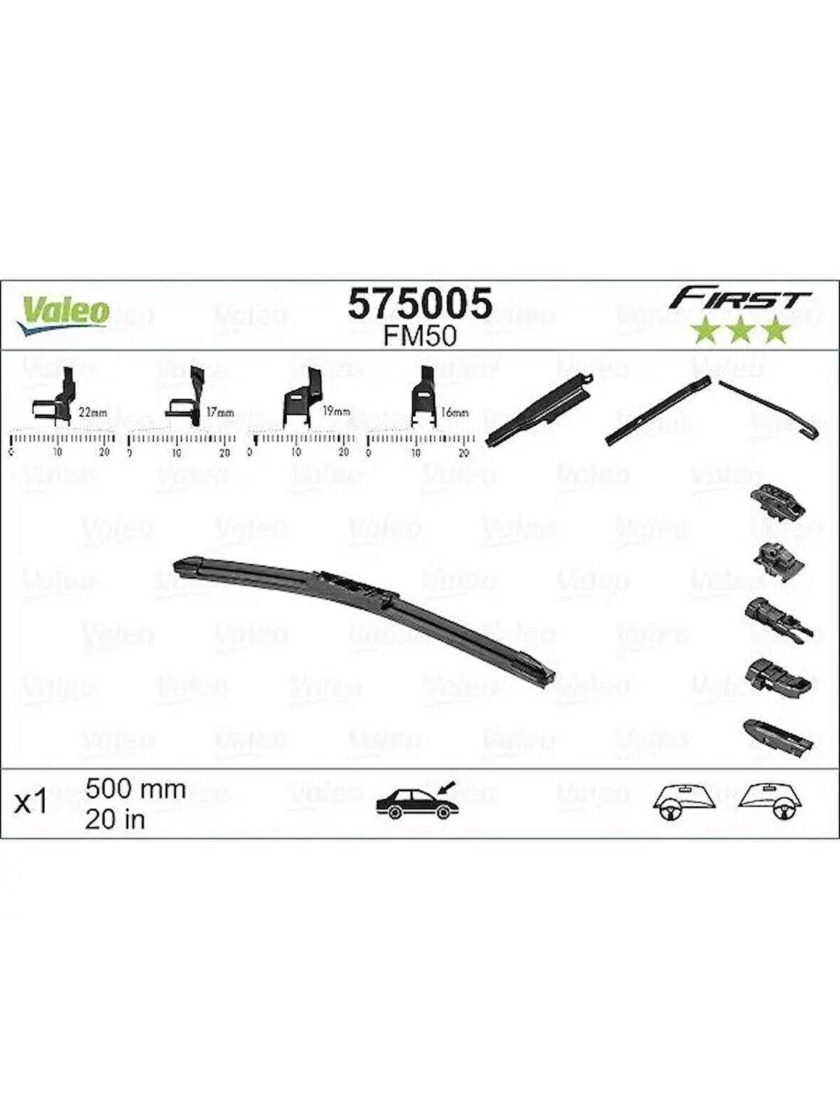 SILECEK SUPURGESI 500mm (ADET) / (FIRST) MULTICONNECTION FM50 (MUZ TIPI)