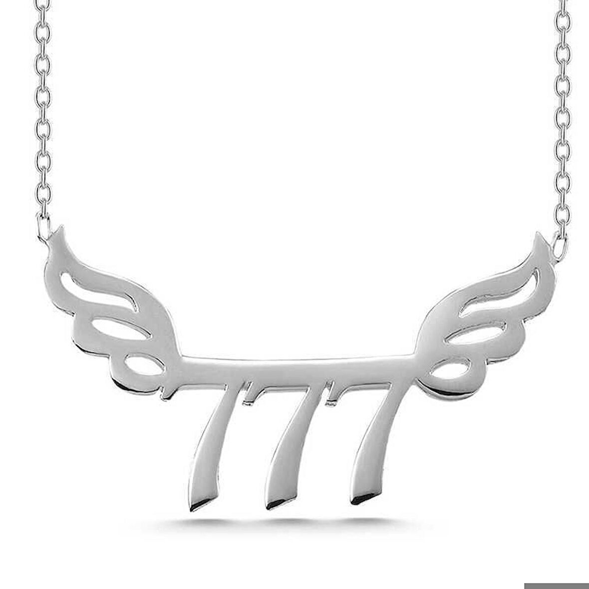 Gümüş 777 Melek Sayısı Kadın Kolye