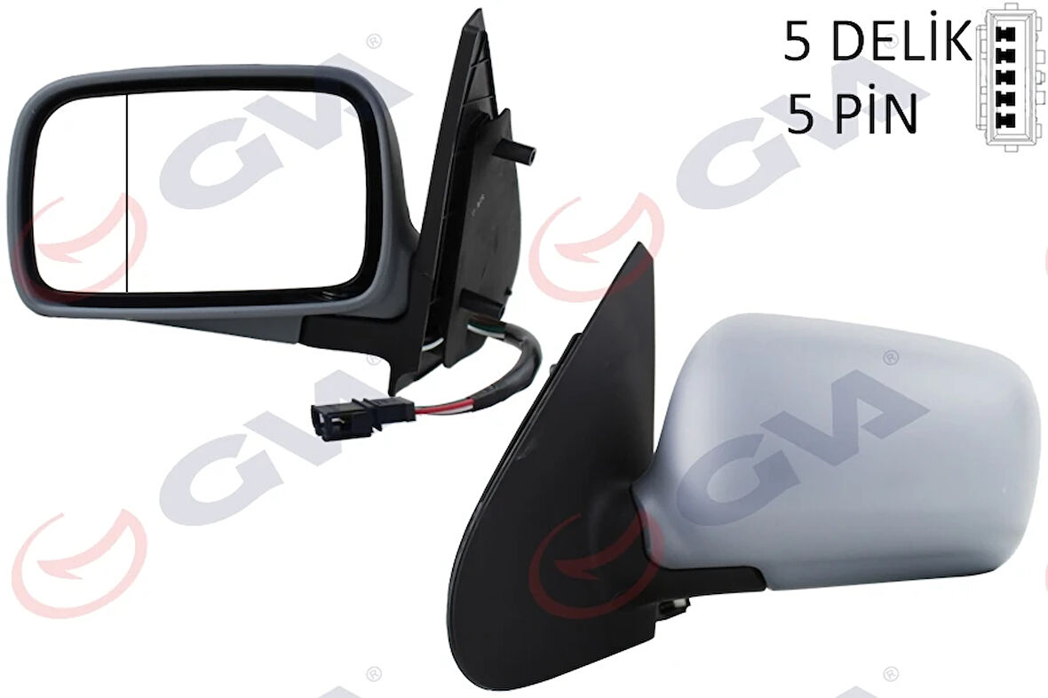 DIŞ DİKİZ AYNASI SOL POLO 1994 ELEKTRİKLİ ISITMALI KONVEKS 5 FİŞ VM-184L 6N1857507AGRU