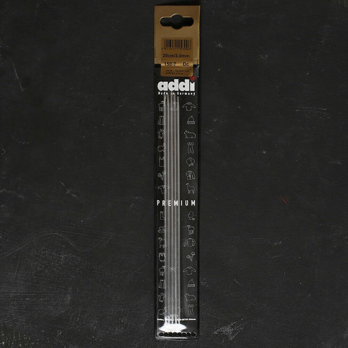 Addi 3mm 20cm Çelik Çorap Şişi - 150-7