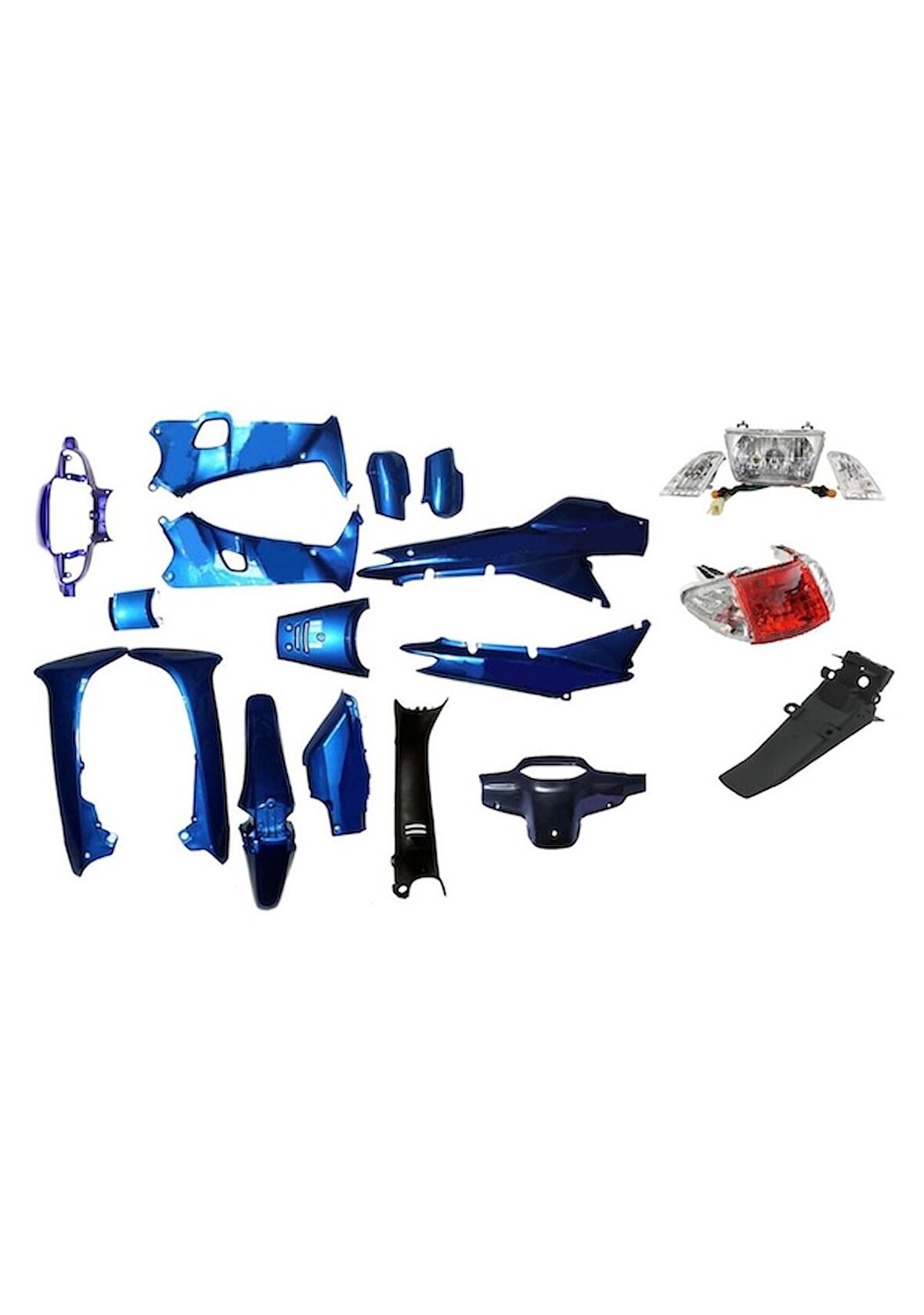 RAMZEY C100 LİFAN 100 KAPORTA SETİ MAVİ FAR STOP DAHİL