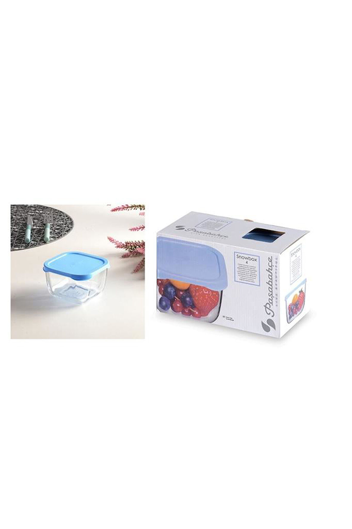 53223 Cam Saklama Kabı Kapaklı 4 Lü 275 Cc