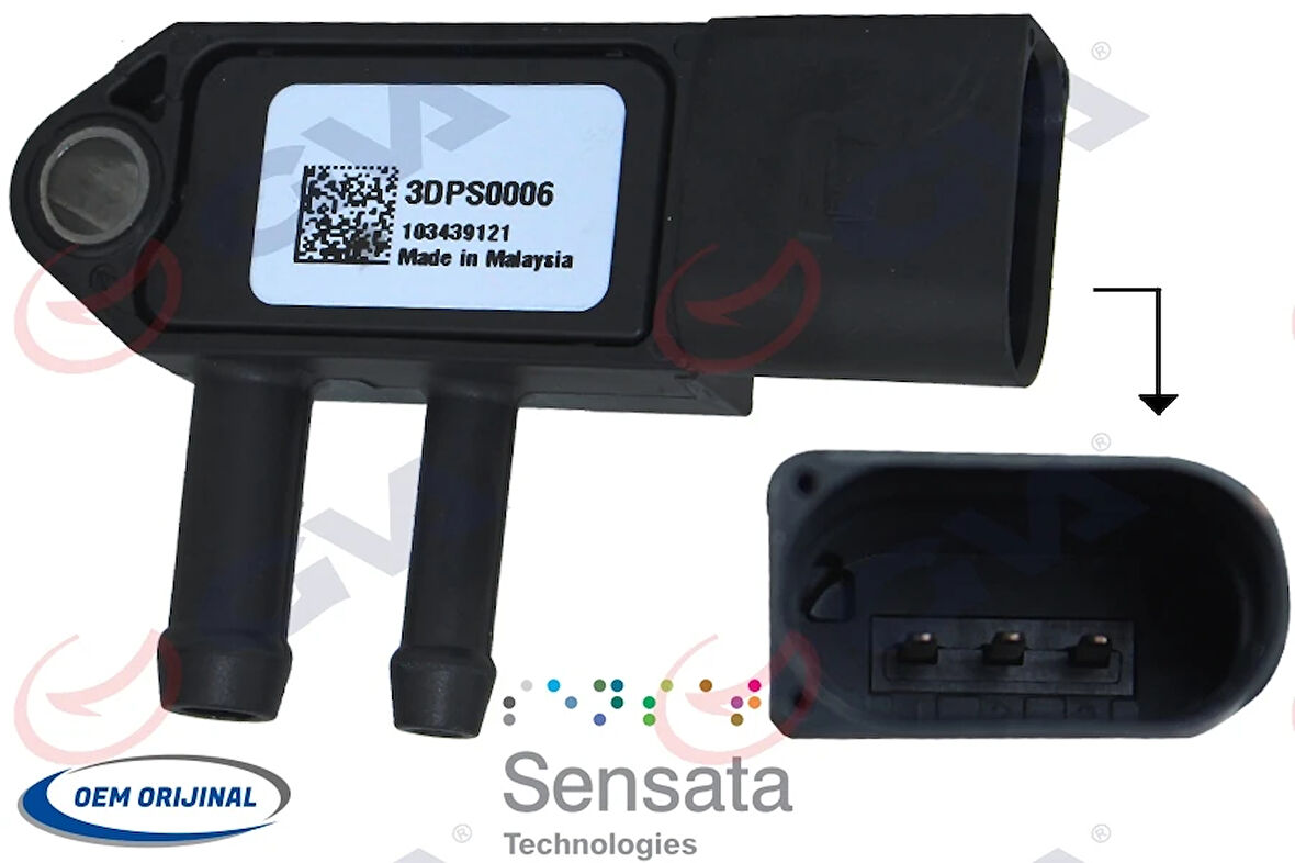 EGZOZ BASINÇ SENSÖRÜ 3 FİŞ CRAFTER-T5-GOLF-PASSAT AXD-BJK-BJM-CAY-BXE 2004 07Z906051A 03G906051A 076906051A