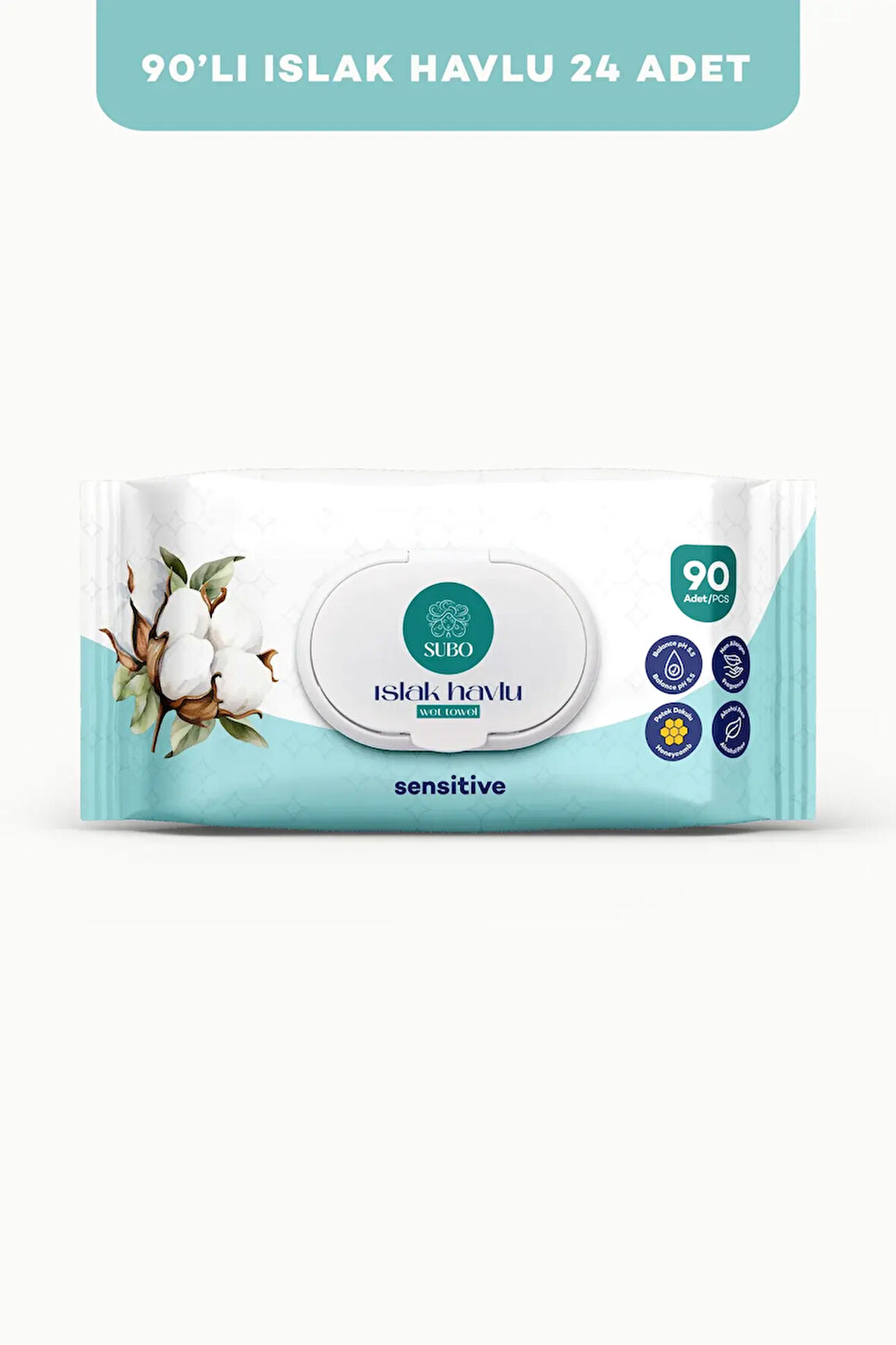 SUBO ISLAK HAVLU 90 'LI SENSİTİVE 24X90