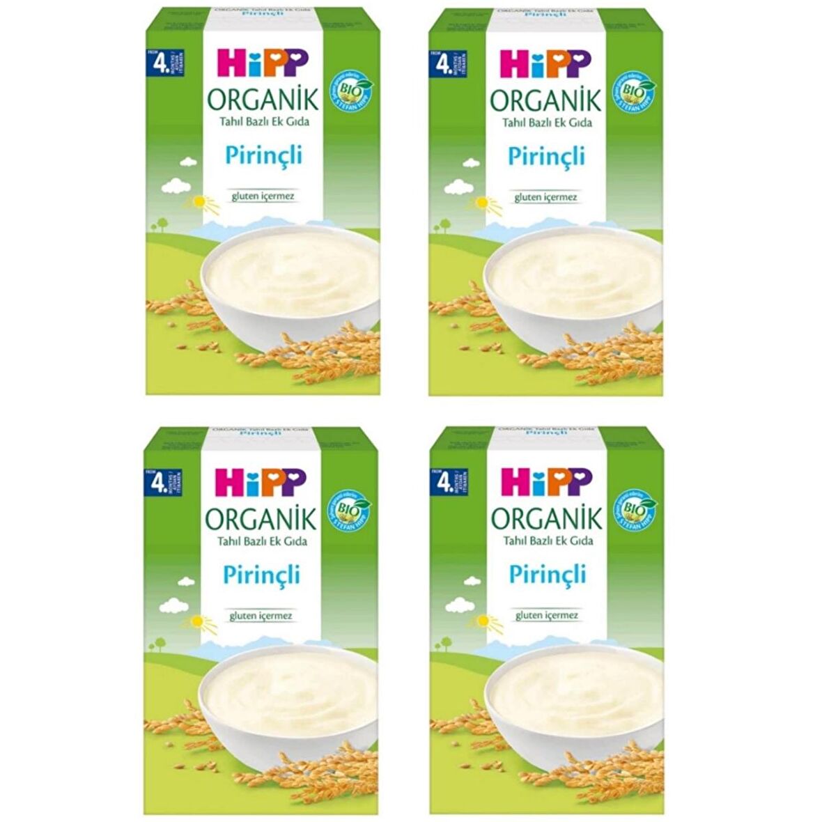 Hipp Organik Pirinçli Tahıl Bazlı 4+ Ay Kaşık Maması 200 gr 4 ADET