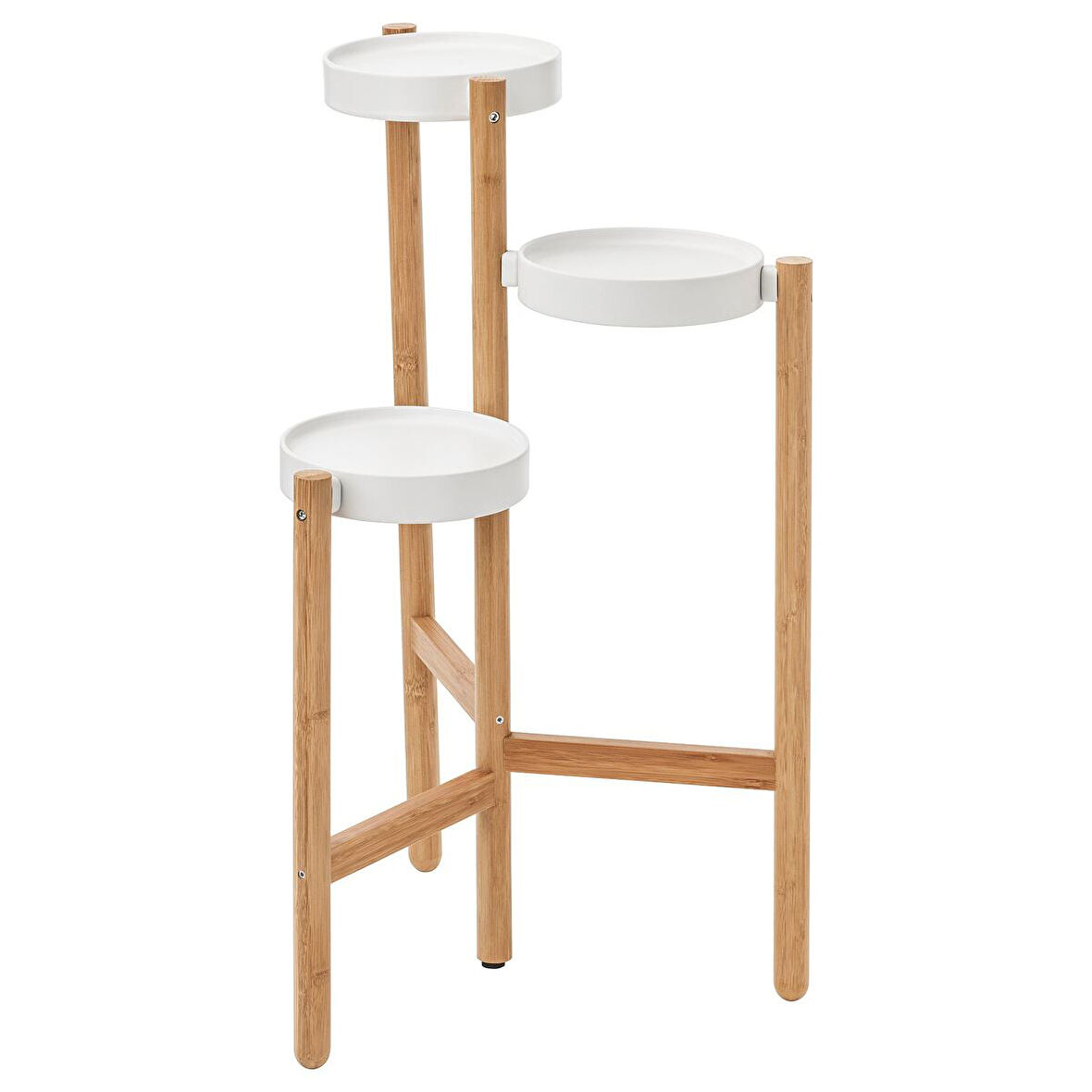Çiçeklik, bambu-beyaz, 78 cm