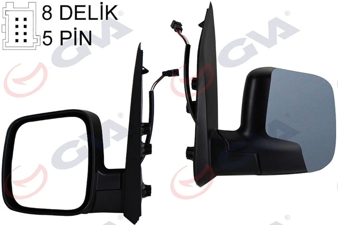 DIŞ DİKİZ AYNASI SOL FIORINO-BIPPER-NEMO 2007 ELEKTRİKLİ ISITMALI ASTARLI KONVEKS 5 FİŞ VM-6115EHPL 735460571 8153 VJ 735714776