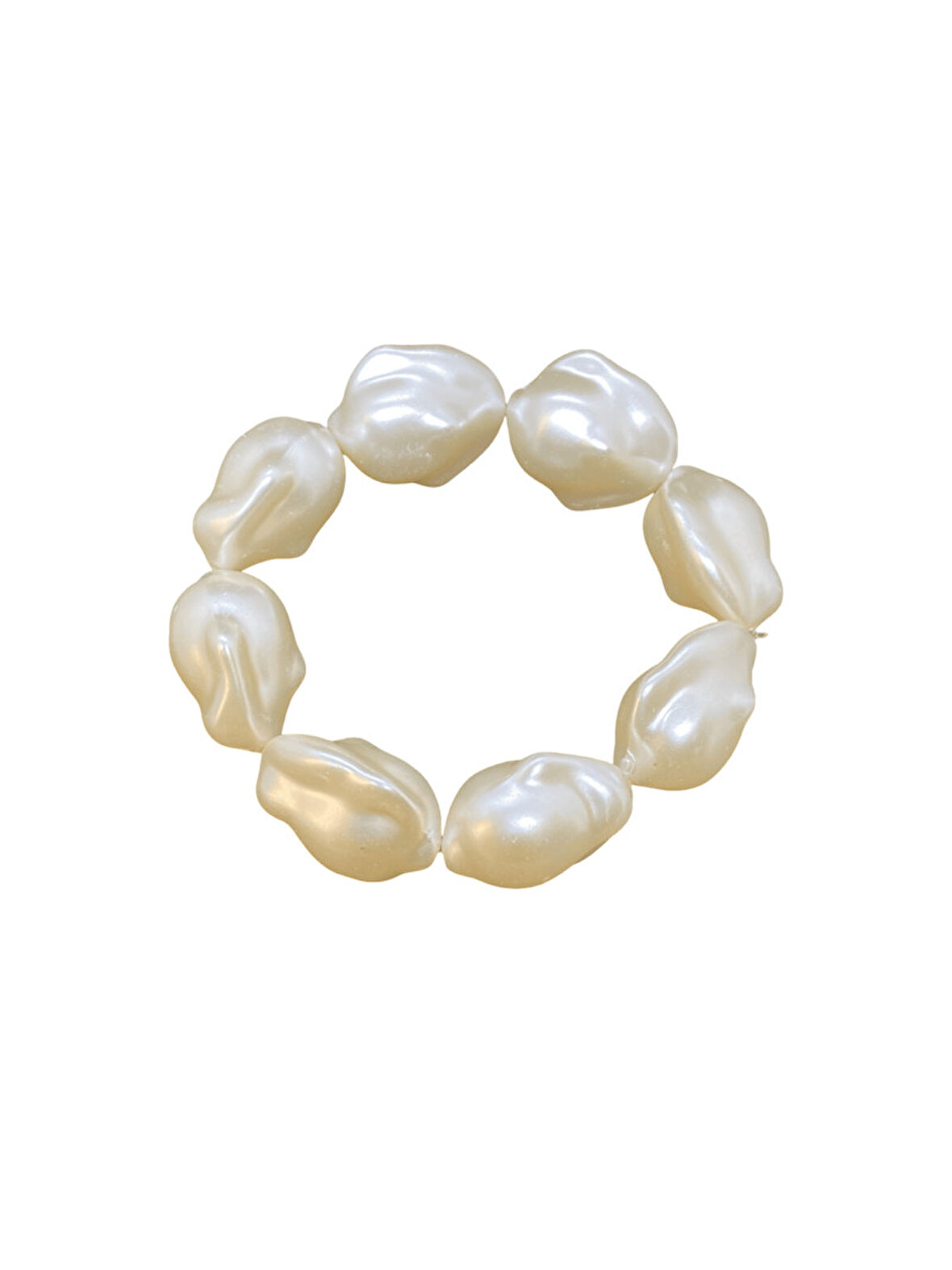 Modern Barok İnci Görünümlü Esnek Lastikli Bijuteri Bileklik | Şık ve Zamansız Tasarım