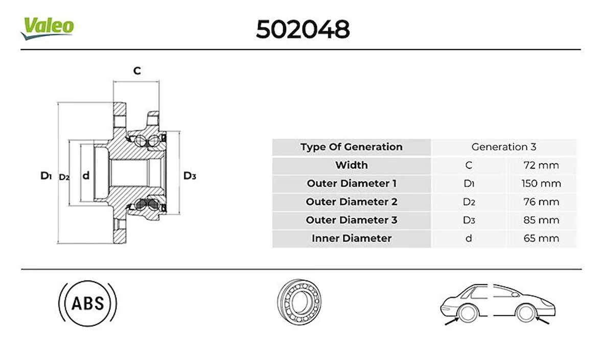 ON/ARKA TEKERLEK PORYASI VW CALIFORNIA 1.9 2007.20052009.11 7H0498611 7L0498611 7H0401611E
