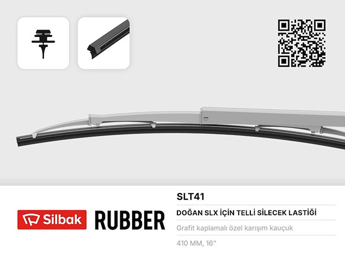 SİLECEK LASTİĞİ 410MM TELLİ SLX (10 ADET)