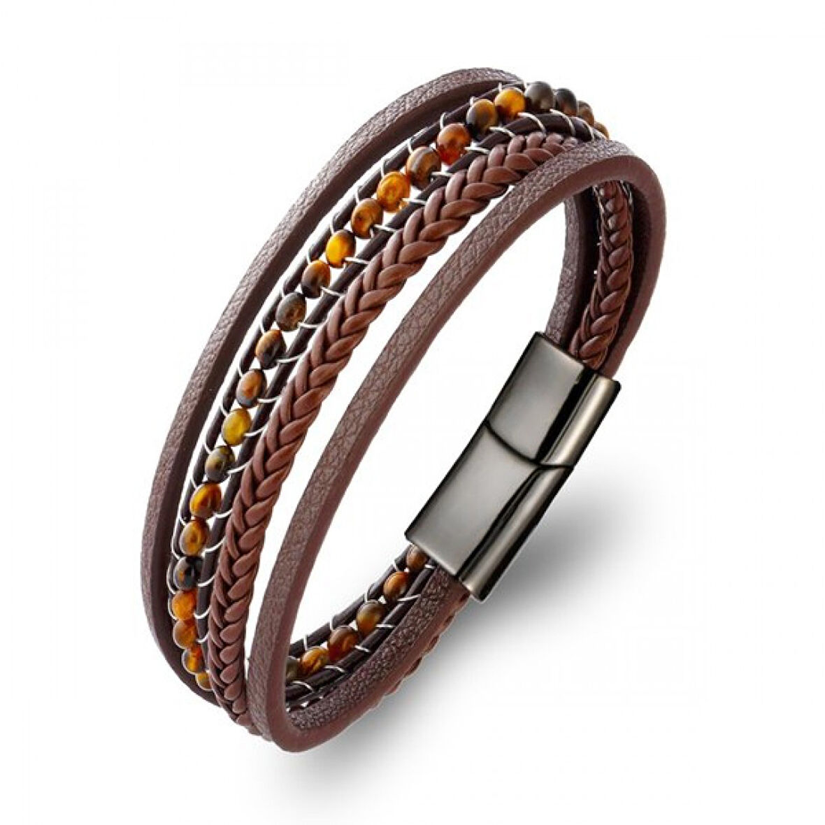   Kaplan Gözü Doğaltaş Ve Deri Bileklik 31832B9D12 