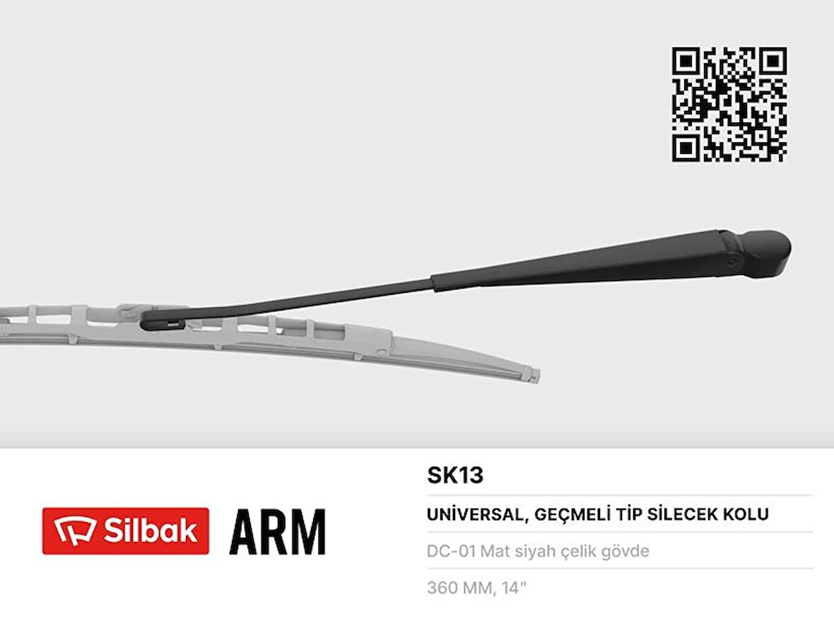 SİLECEK KOLU 385MM R12TX.GTS.TSW.TOROS YENİ MODEL KANCALI (2 ADET)