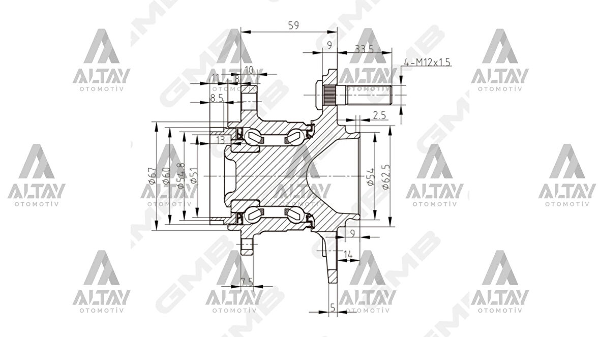 TEKER PORYASI ACCENT 2011 BLUE / RIO 2012 ARKA RULMANLI 52750 0U000