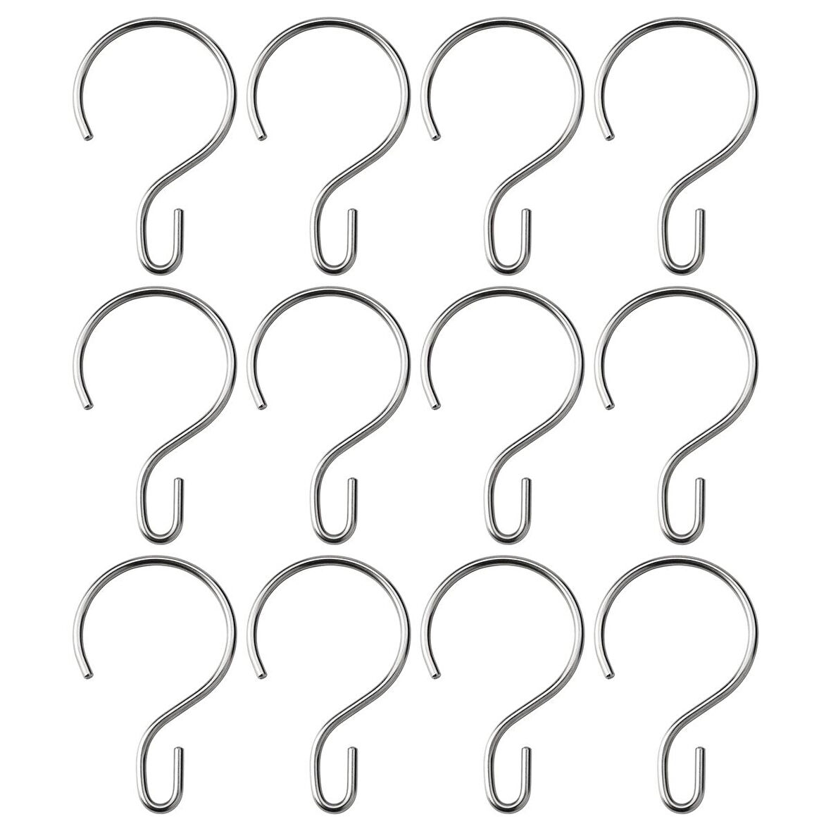 Duş perdesi halkası, metal rengi